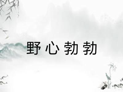 野心勃勃 野心勃勃