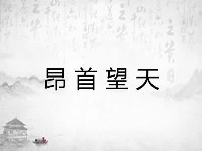 昂首望天