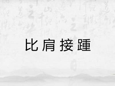 比肩接踵 比肩接踵