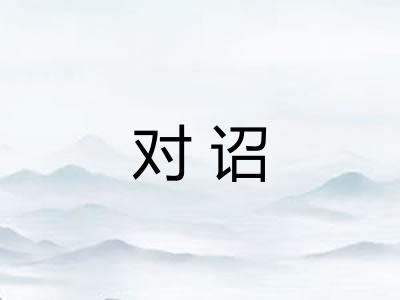 对诏 对诏