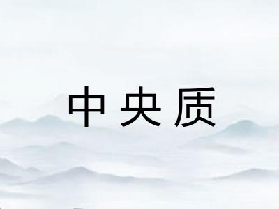 中央质