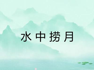 水中捞月 水中捞月