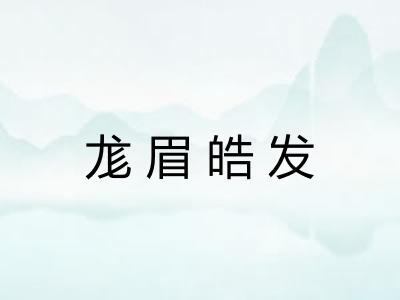 尨眉皓发