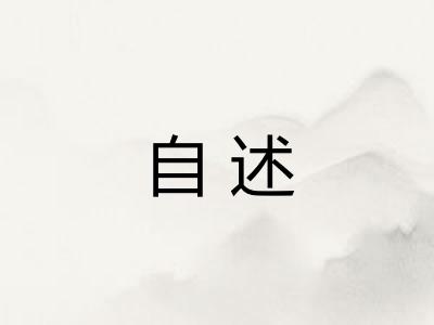 自述