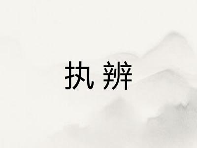 执辨