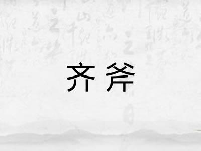 齐斧