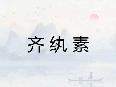 齐纨素