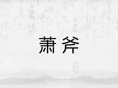 萧斧 萧斧