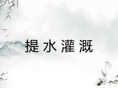 提水灌溉 提水灌溉