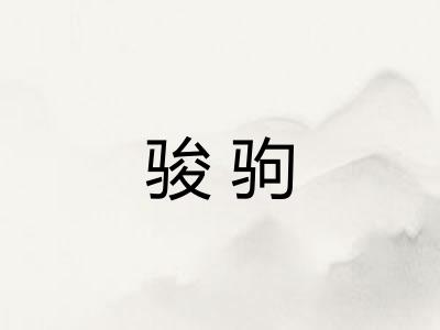 骏驹 骏驹