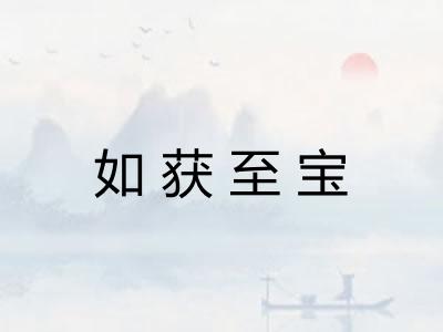 如获至宝
