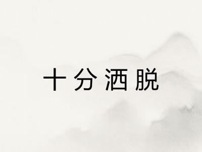 十分洒脱