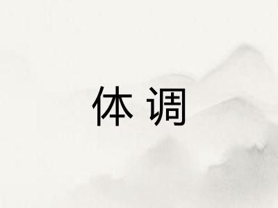 体调