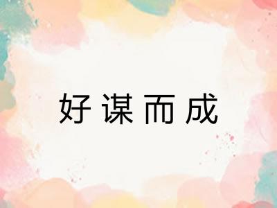 好谋而成