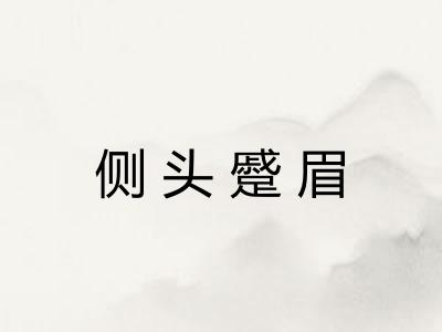 侧头蹙眉