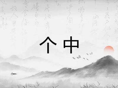 个中 个中