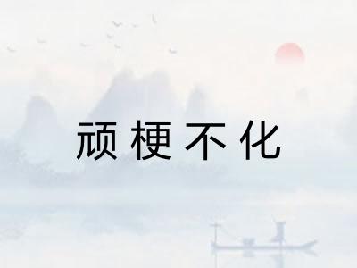 顽梗不化