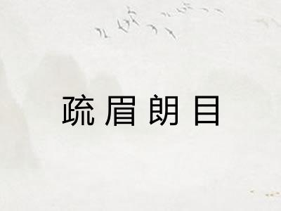 疏眉朗目 疏眉朗目