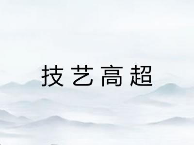 技艺高超 技艺高超