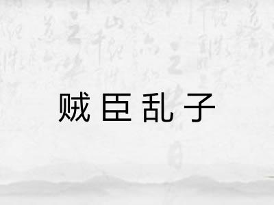 贼臣乱子
