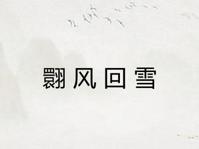 翾风回雪
