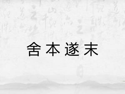 舍本遂末