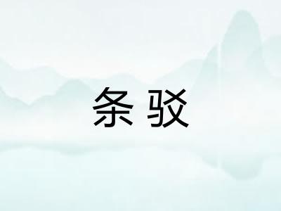 条驳 条驳