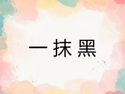 一抹黑
