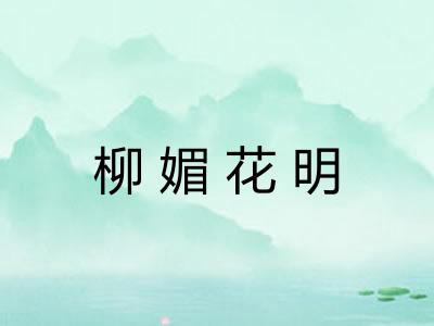 柳媚花明 柳媚花明