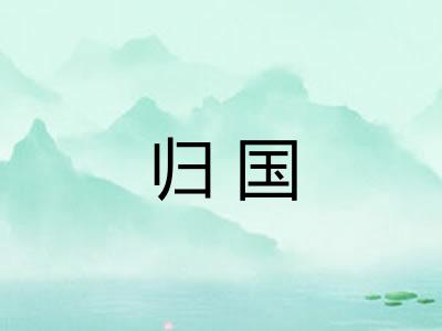 归国