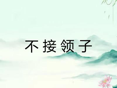 不接领子