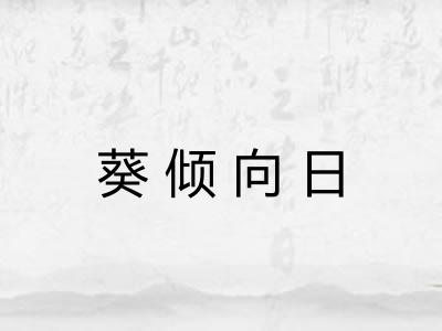 葵倾向日
