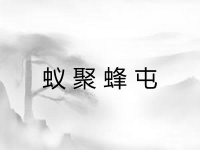 蚁聚蜂屯