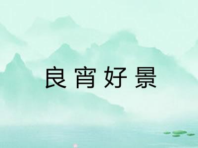 良宵好景 良宵好景