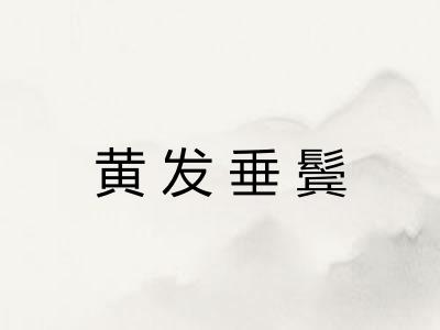 黄发垂鬓
