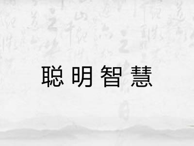 聪明智慧