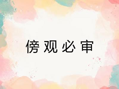 傍观必审