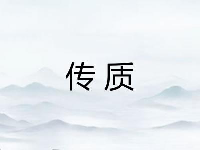 传质 传质