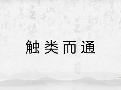 触类而通