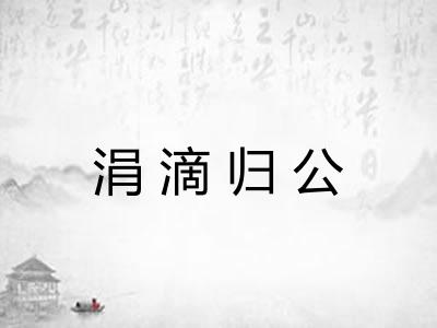 涓滴归公