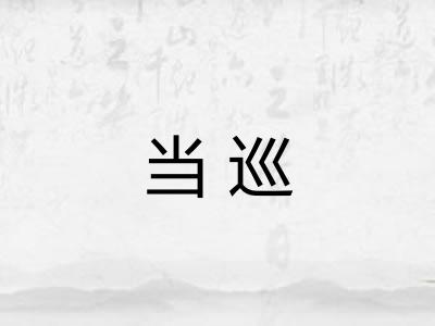 当巡