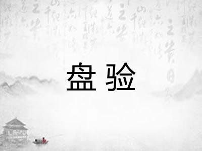 盘验