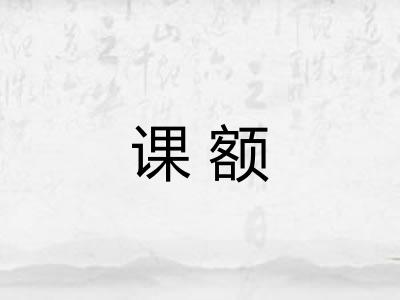 课额