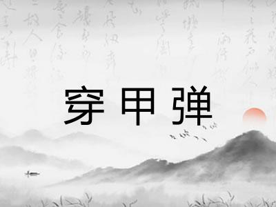 穿甲弹 穿甲弹