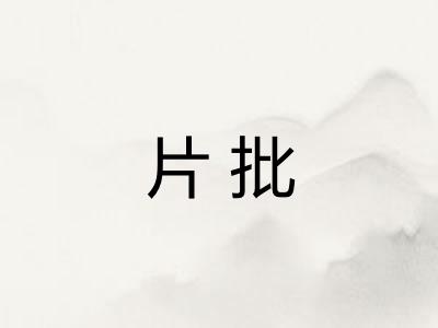 片批
