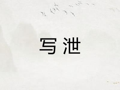 写泄