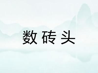 数砖头