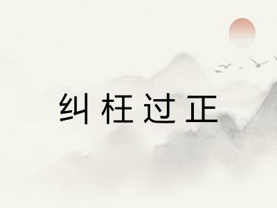 纠枉过正