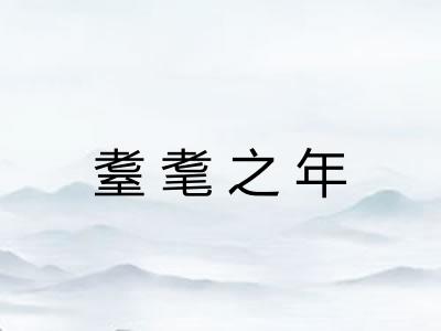 耋耄之年