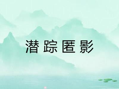 潜踪匿影